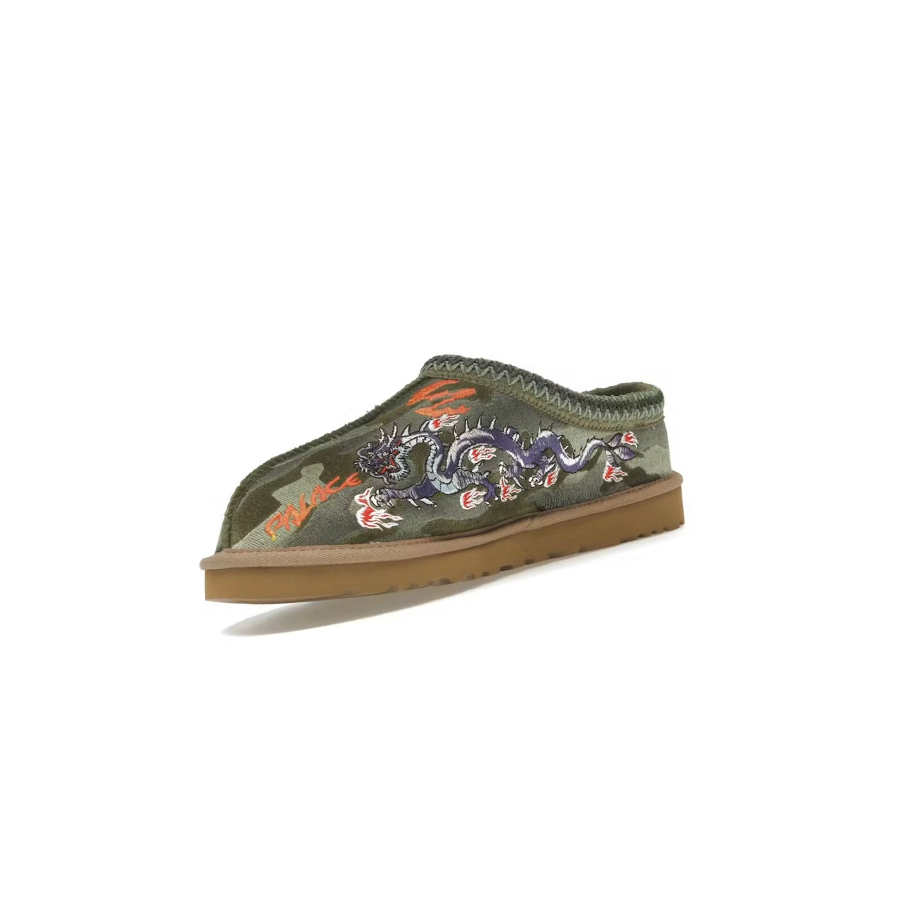 Pantoufle Tasman Burnt Olive à motifs Camouflage