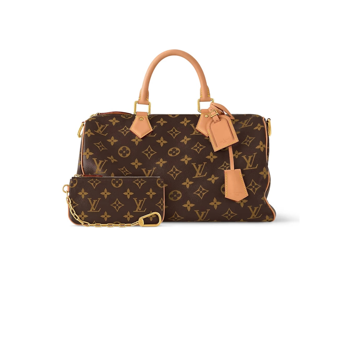 Sac à Bandouilère Speedy P9 40 Monogramme en Cuir Marron