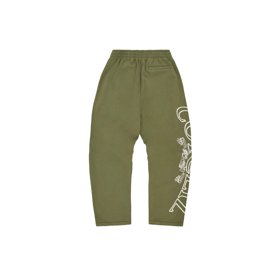 Jogging Superior Royale Oversize à ourlet ouvert coloris Olive