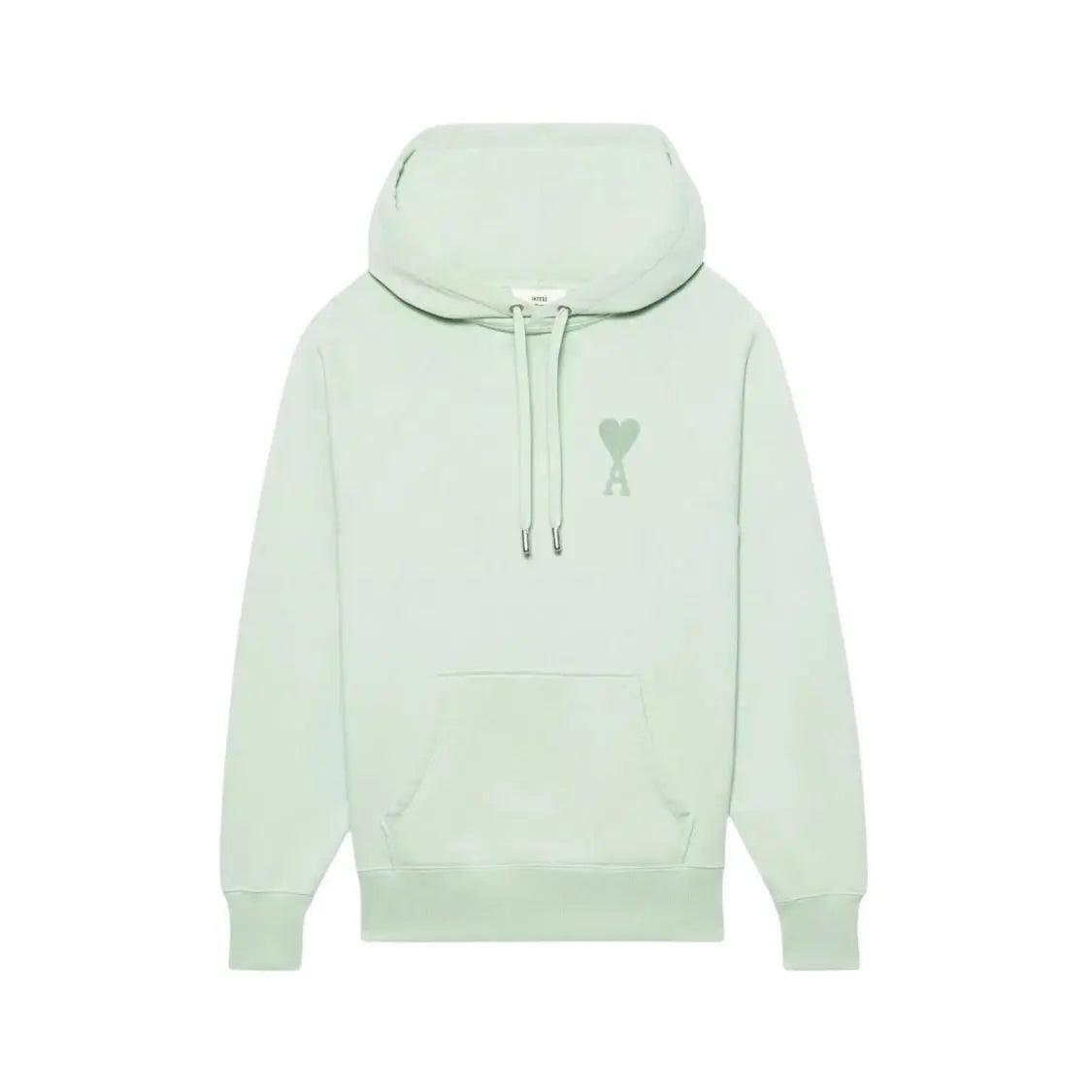 Hoodie à Capuche Ami brodé vert aqua - REIMÉ