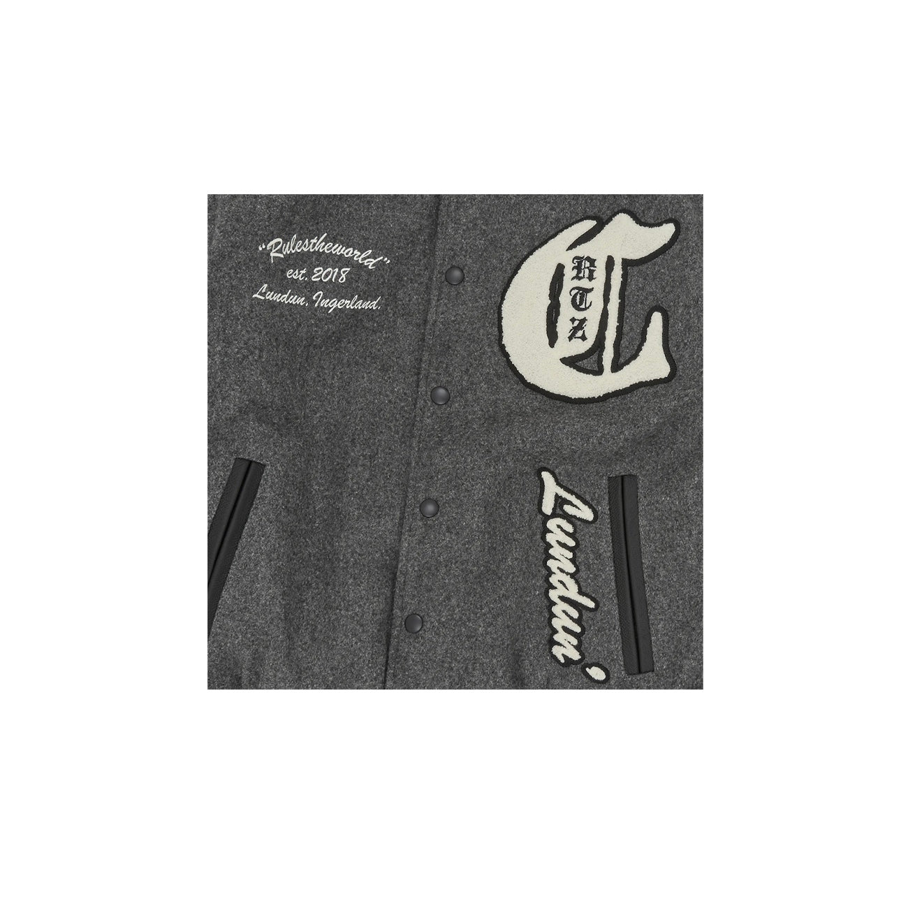 Veste Varsity Jacket CRTZ Us vs Dem coloris Gris