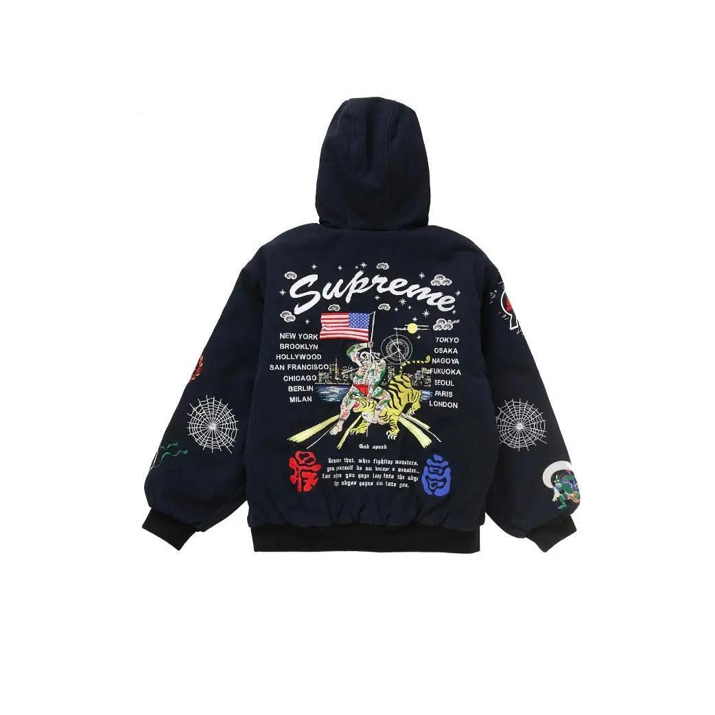 Veste Zipé AOI Hooded Work Jacket coloris Noir - REIMÉ