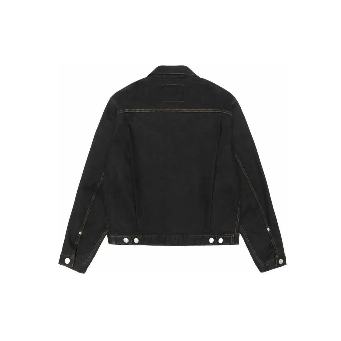 Veste Trucker en Denim Crispy Rinse coloris Noir/Marron - REIMÉ