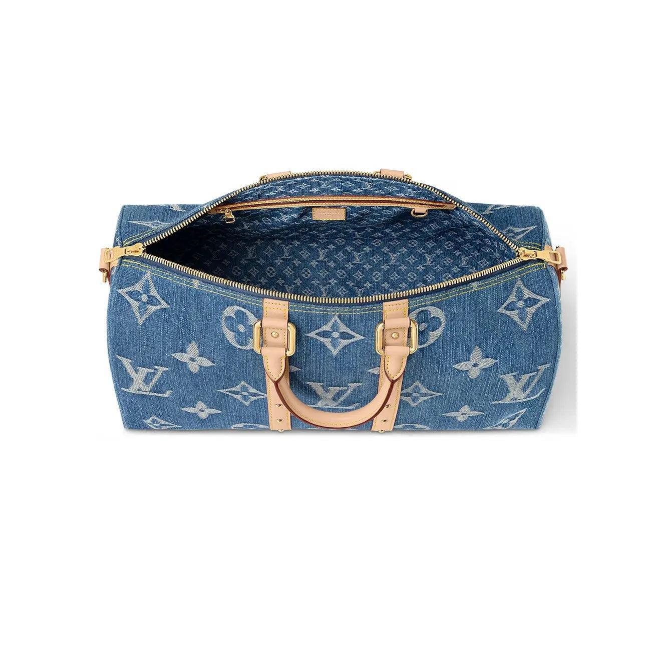 Sac Bandoulière Bleu Denim LV 45 à motifs monogramme - REIMÉ