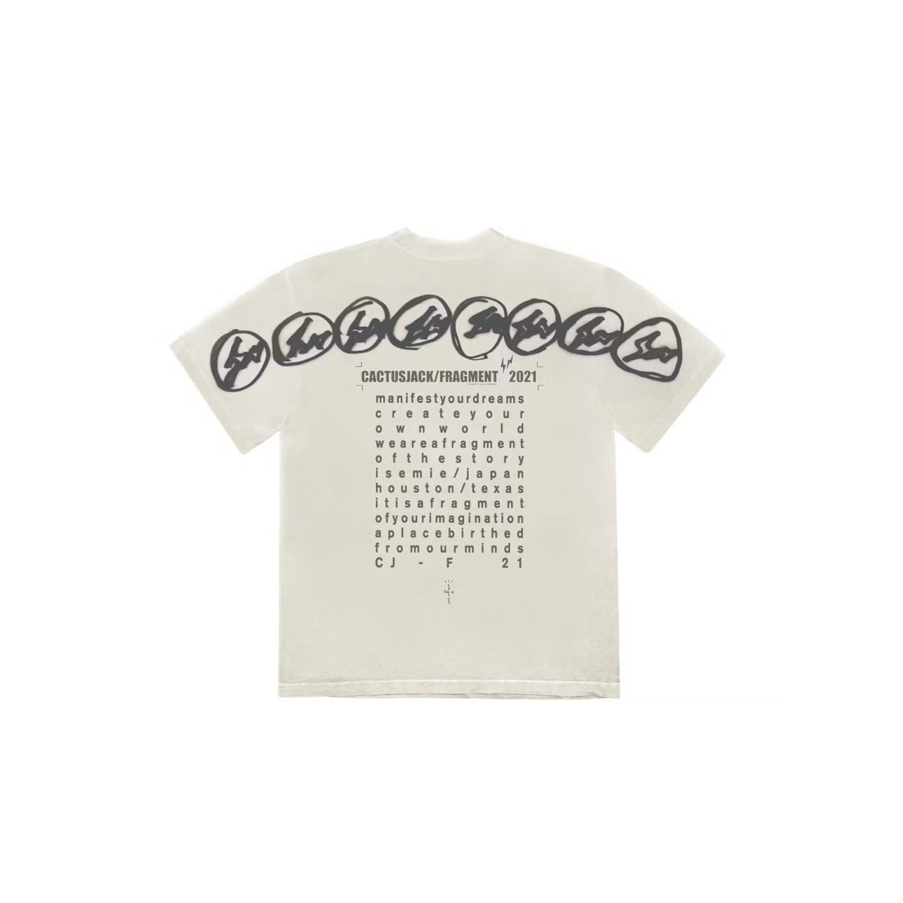 T-shirt Travis Scott x Fragment Manifest coloris Blanc