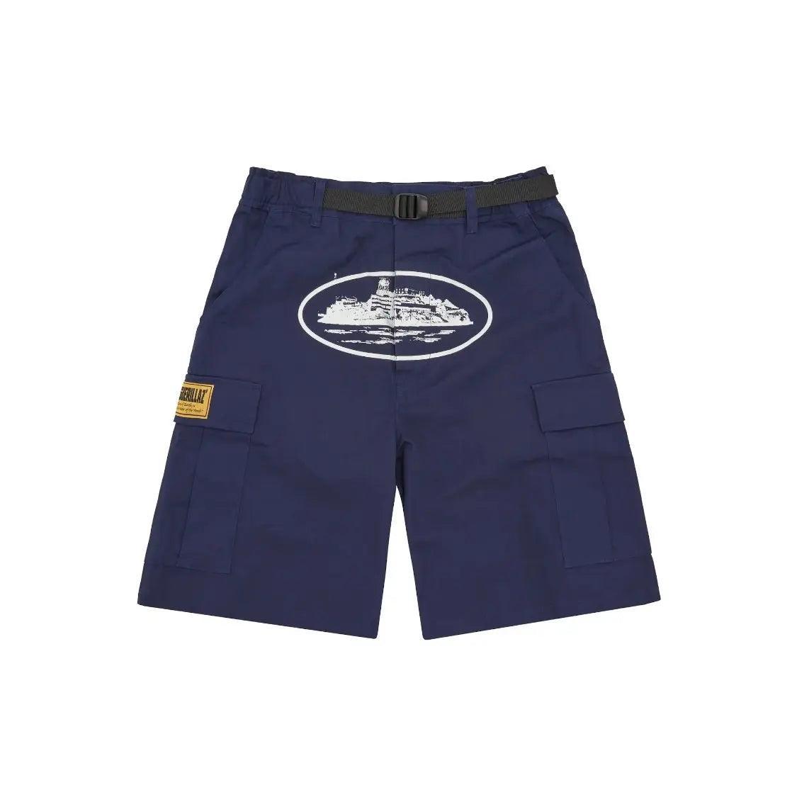 Short Cargo Alcatraz Logo coloris bleu marine - REIMÉ