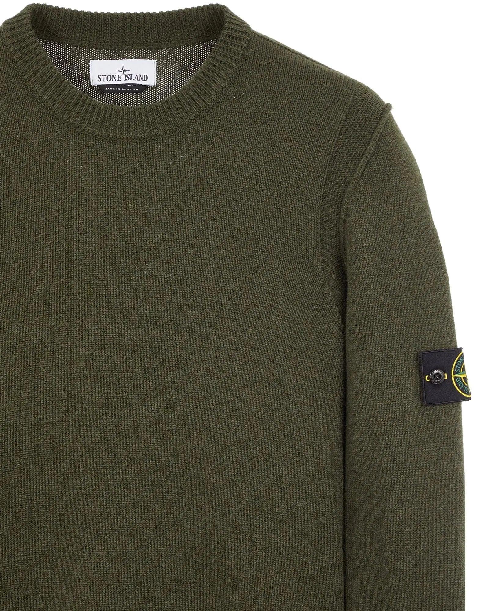 Pull à col rond Tricot 508A3 Vert Kaki - REIMÉ