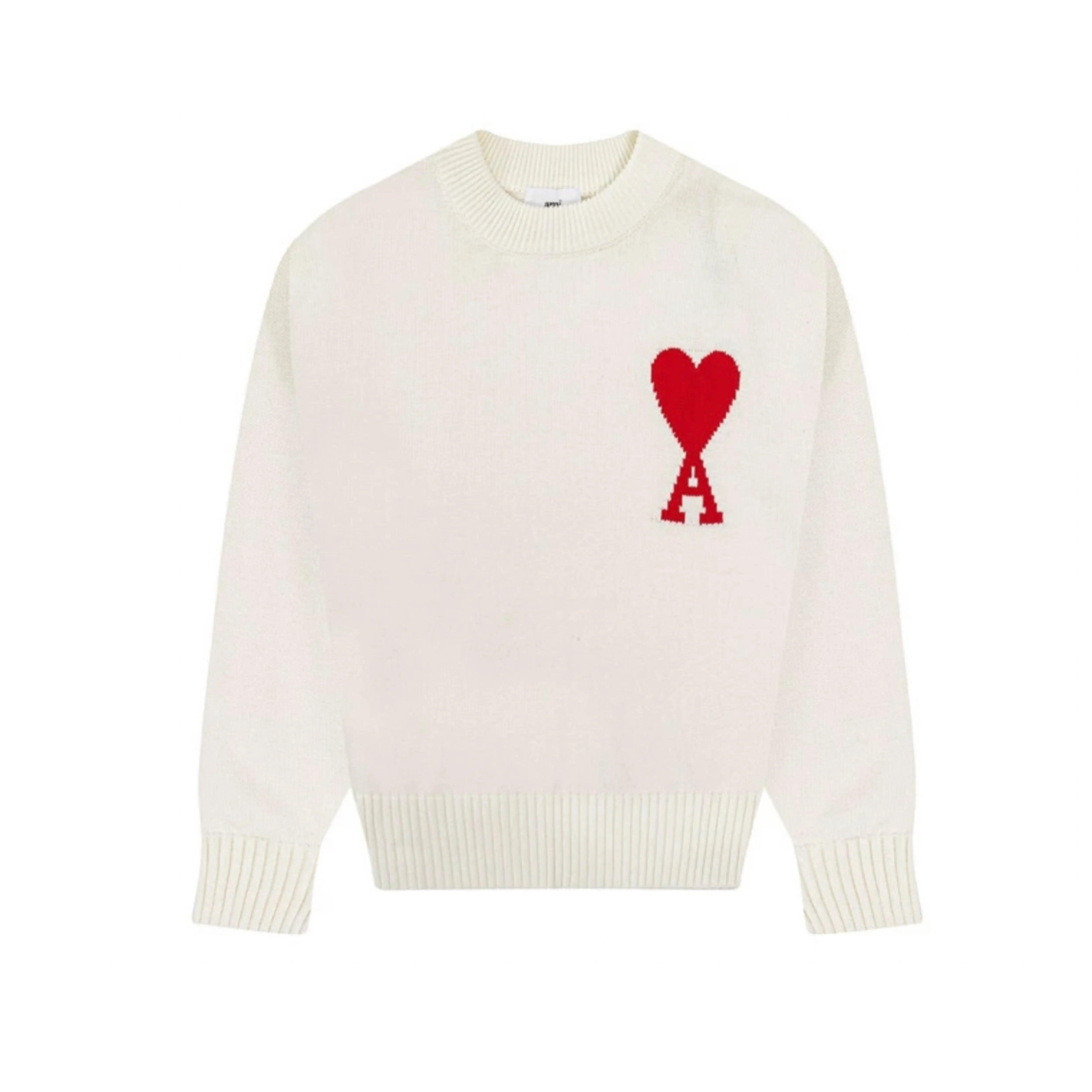 Pull Ami de Coeur en laine coloris blanc crème - REIMÉ