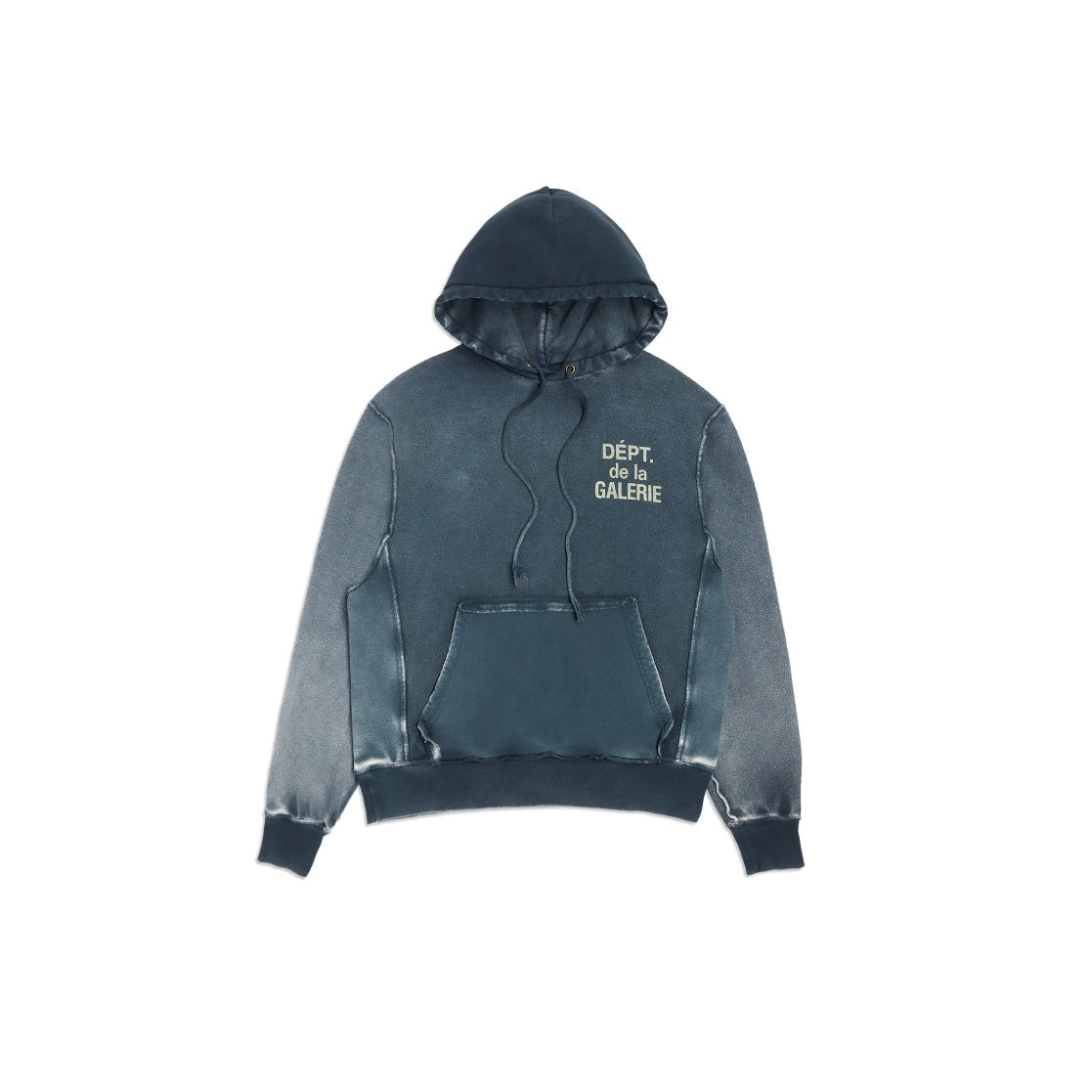 Sweat à Capuche zippé Gallery logo français réversible coloris bleu marine