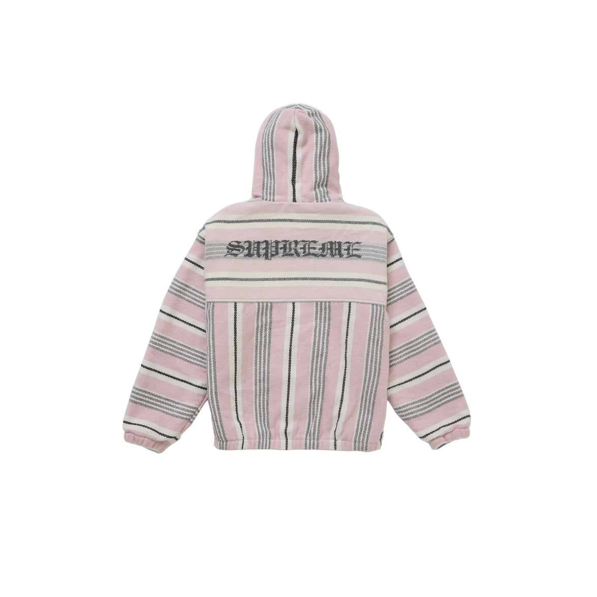 Veste Woven Stripe Hooded Jacket coloris Rose à rayures