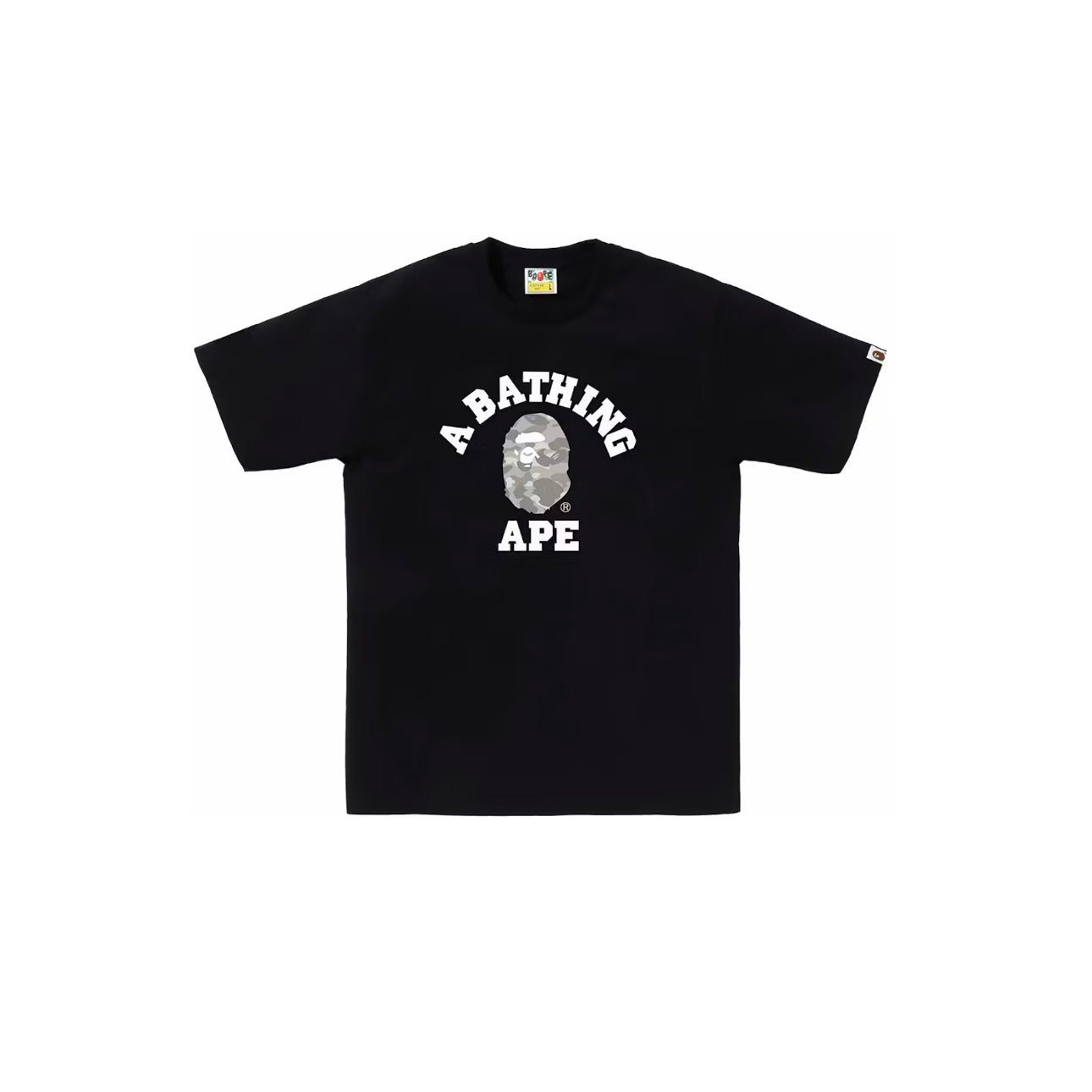 T-shirt Big Ape City Camouflage College Tee coloris Noir & Gris