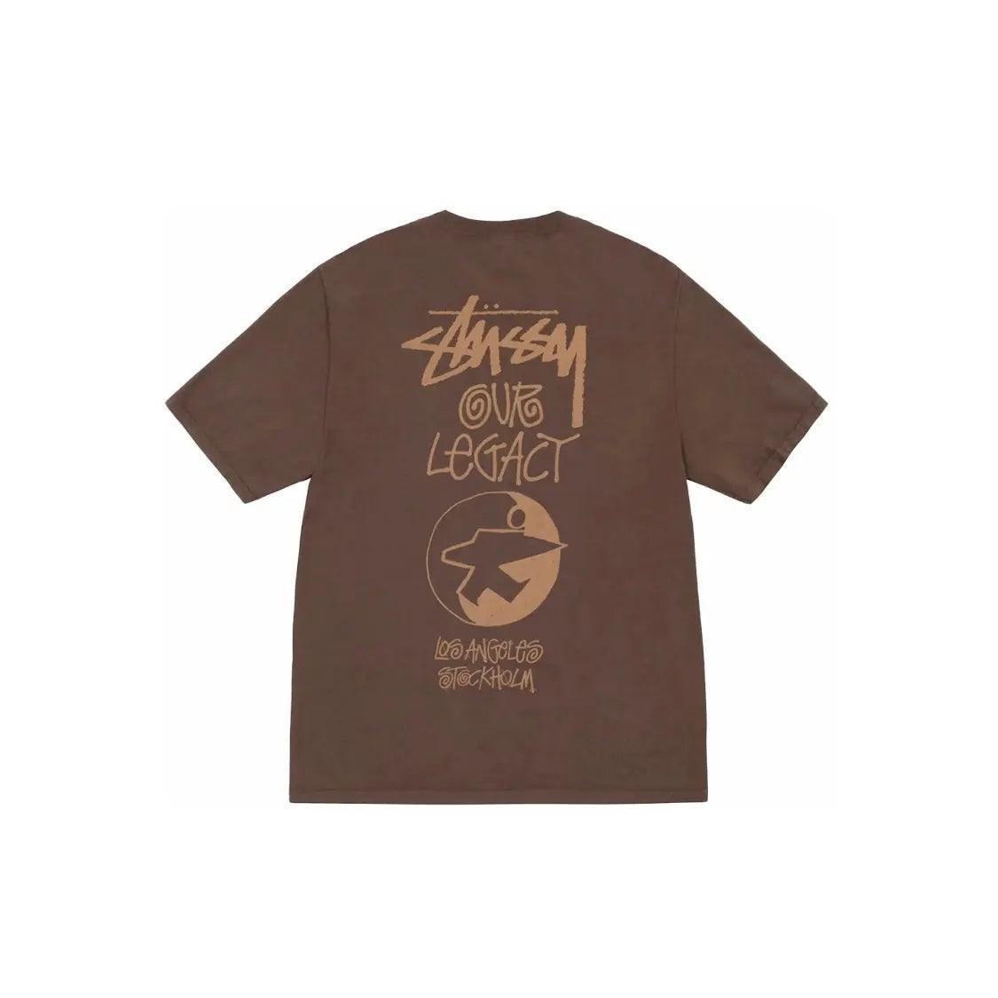 T-shirt Pigment Dyed marron foncé (S/M) - REIMÉ