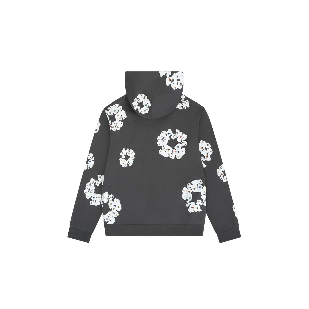 Veste Zip Up Strass The Cotton Wreath Sweat à Capuche Gris sombre