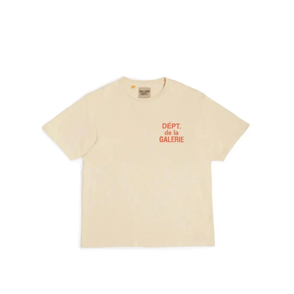 T-shirt logo Gallery français crème orange - REIMÉ