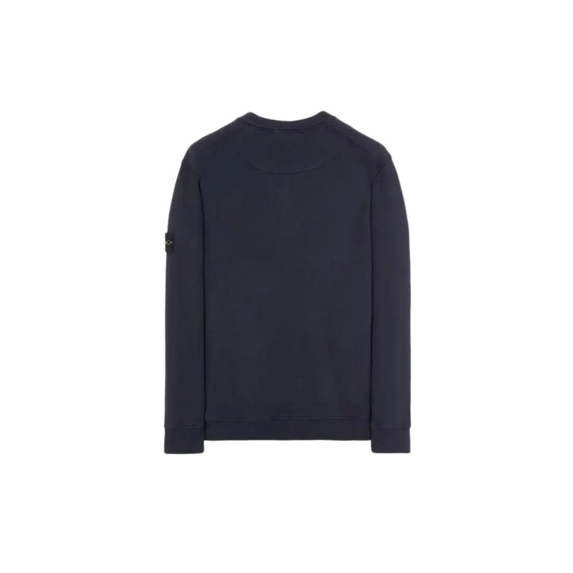Crewneck Sweater 63020 en Coton brossé bleu marine - REIMÉ