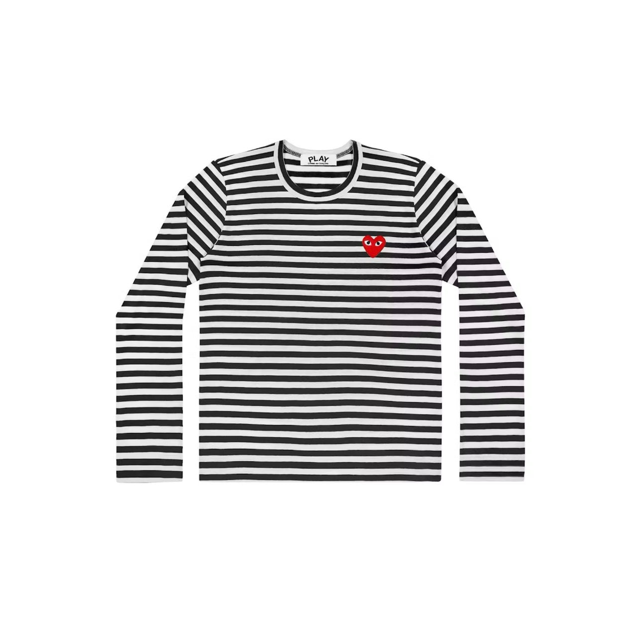 Longsleeve rayé CDG Play coloris Noir/Blanc