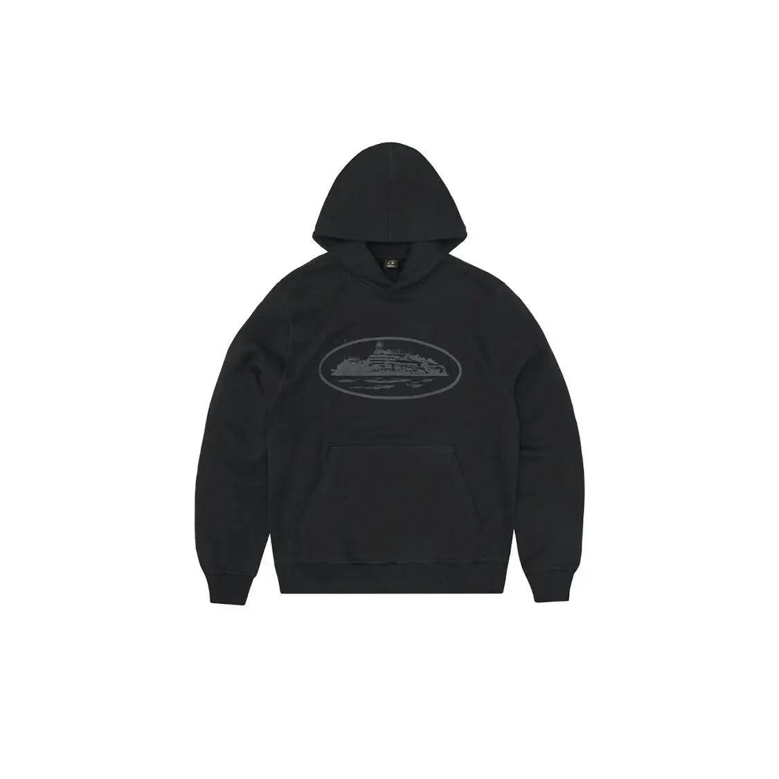Sweat à Capuche Alcatraz V2 Hoodie coloris triple noir - REIMÉ