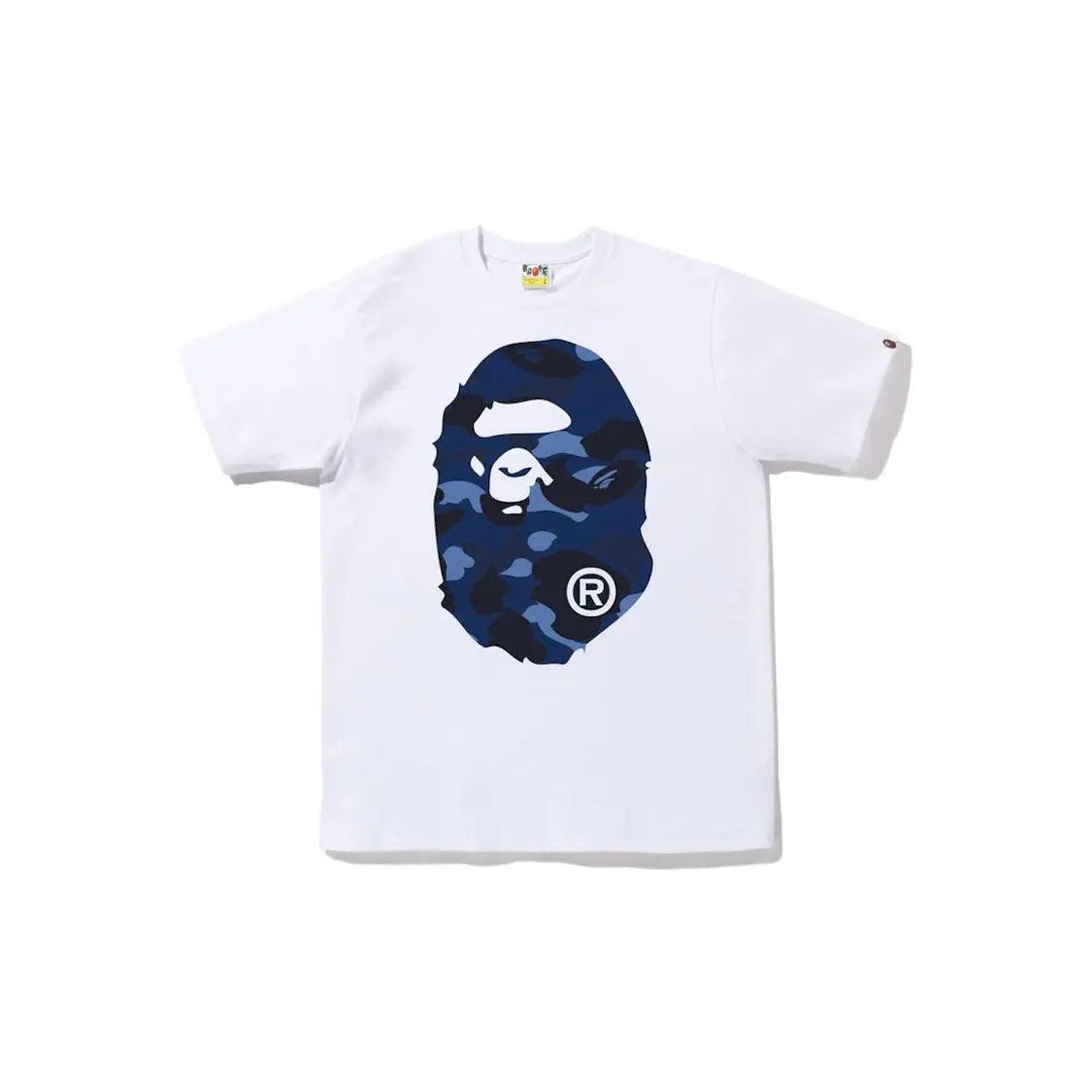 T-shirt logo tête de singe camouflage bleu blanc (S/M) - REIMÉ