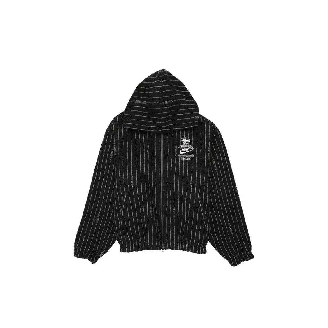 Veste en laine à Capuche rayures noir - REIMÉ