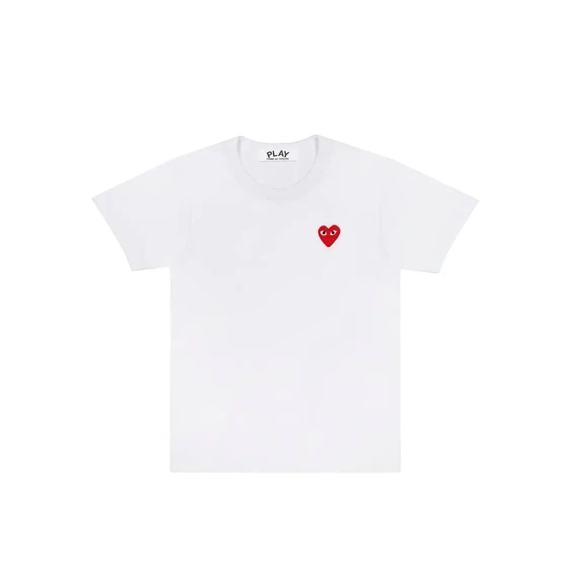 T-shirt Play logo coeur rouge brodé blanc (S/M) - REIMÉ