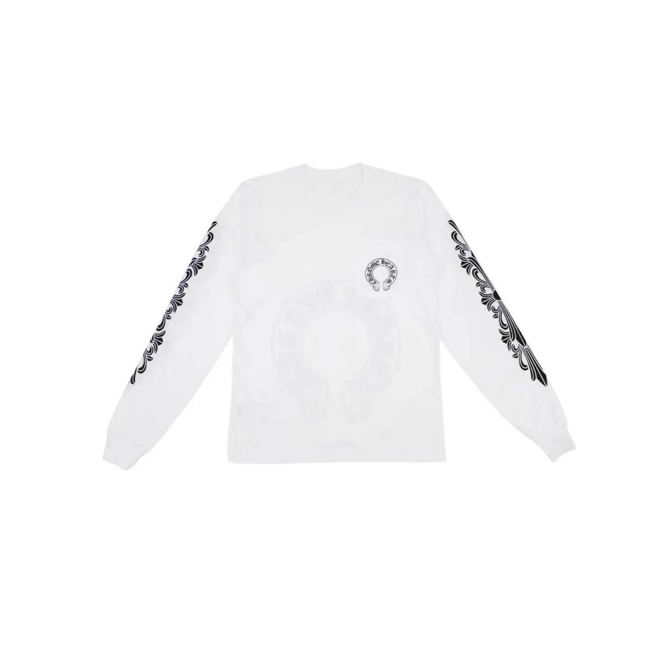 T-shirt à manches longues fer à cheval croix tréflées blanc - REIMÉ