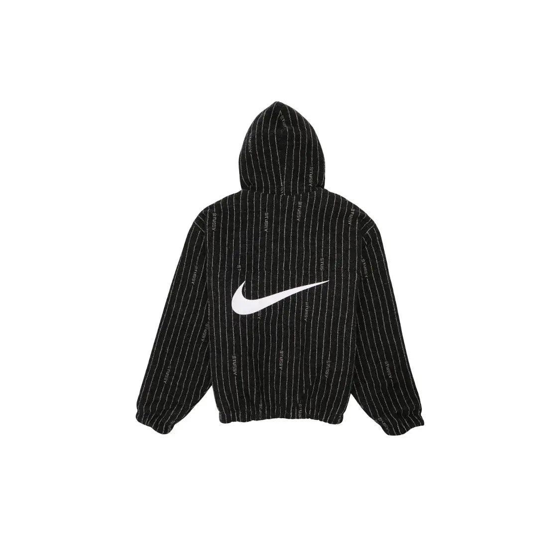 Veste en laine à Capuche rayures noir - REIMÉ