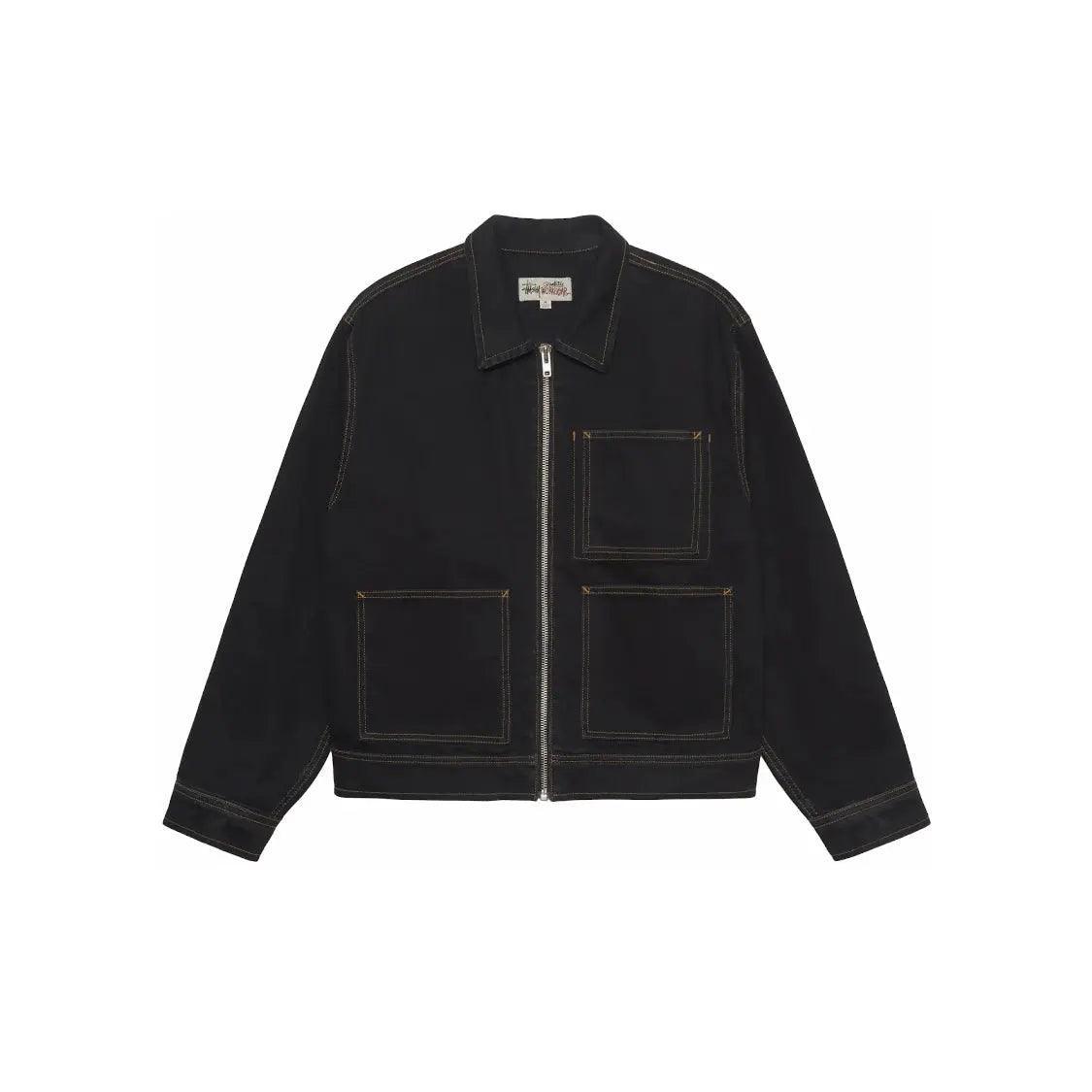 Veste en Jean Denim Zip Work coloris noir - REIMÉ