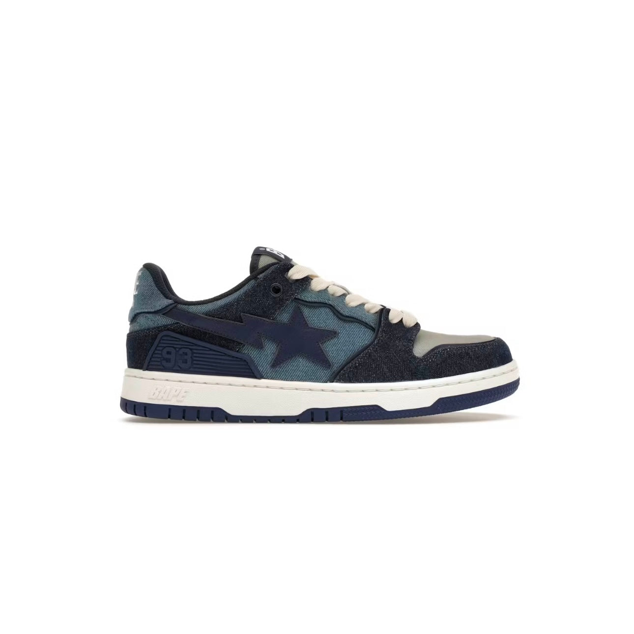 Sneaker Ape Sk8 Sta Indigo en Denim - REIMÉ