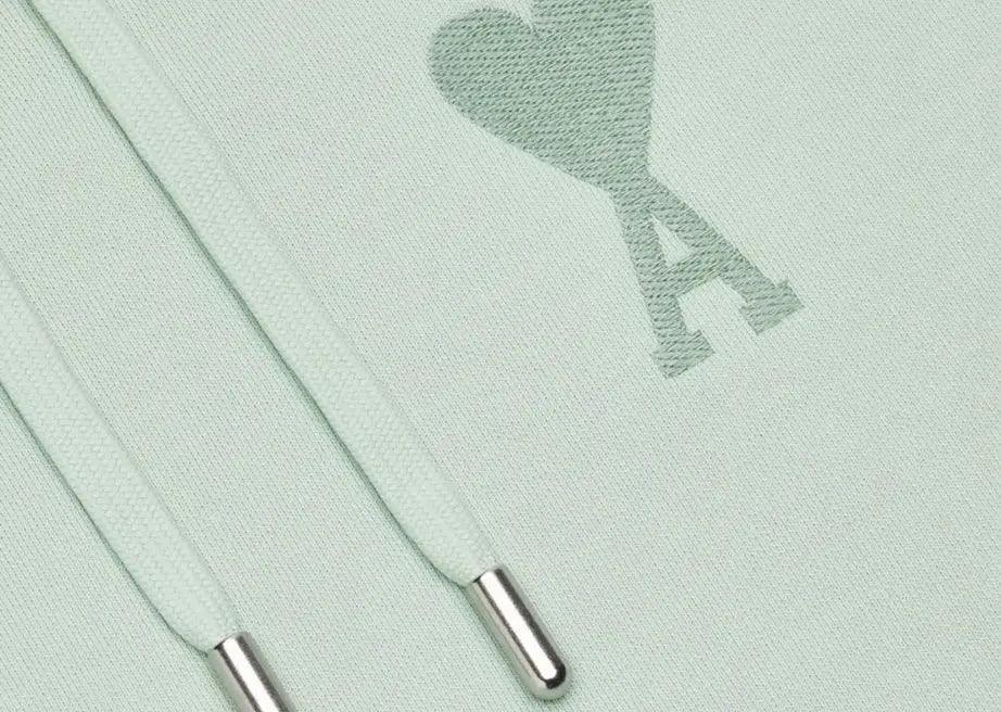 Hoodie à Capuche Ami brodé vert aqua - REIMÉ