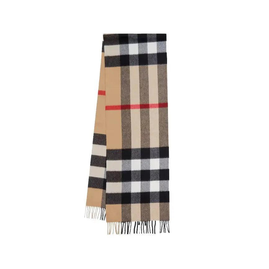 Écharpe Cashmere à carreaux beige - REIMÉ