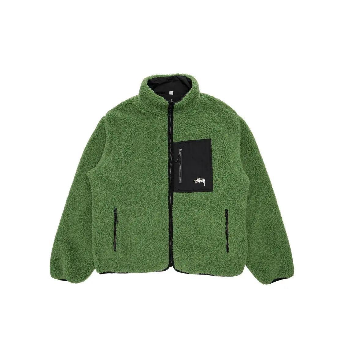 Veste Réversible Coton manches longues verte kaki (S/M) - REIMÉ
