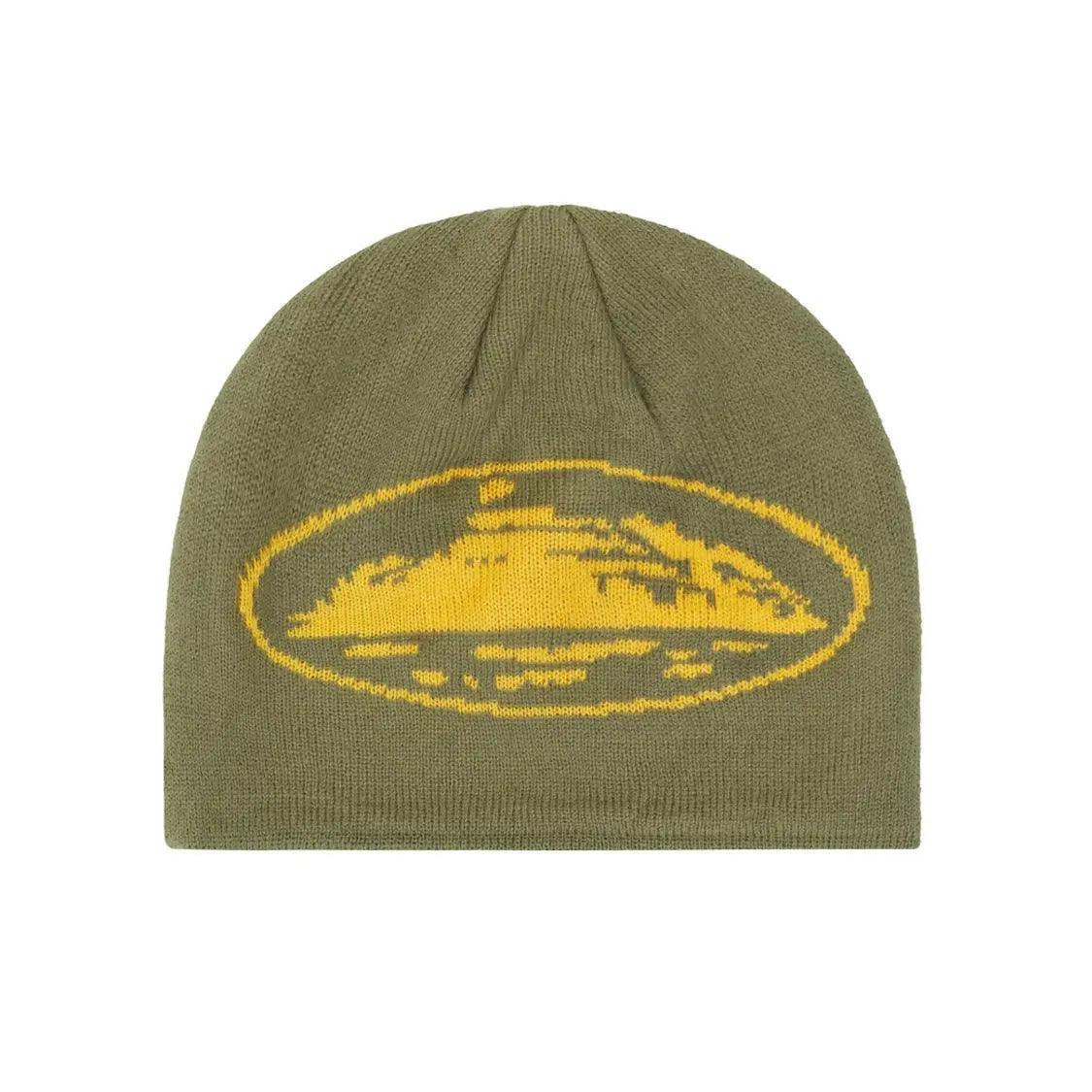 Bonnet Alcatraz Skully beanie coloris jaune Vert Khaki - REIMÉ