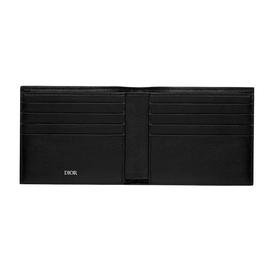 Porte cartes Oblique Jacquard coloris beige/ noir - REIMÉ