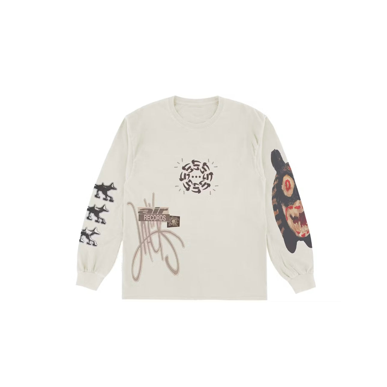 T-shirt Longsleeve Travis Scott Air Records coloris Naturel
