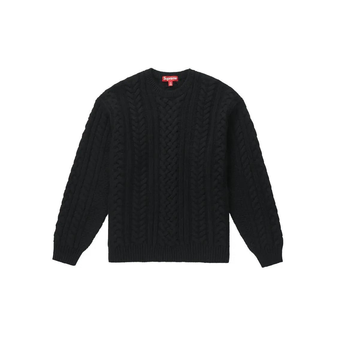 Pull Appliqué Câble Knit sweater Noir - REIMÉ