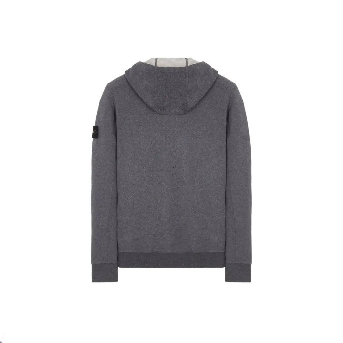Sweat-shirt à capuche zippé 61620 coloris fumée chiné (S/M) - REIMÉ
