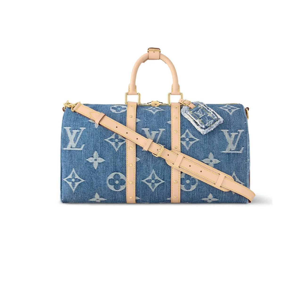 Sac Bandoulière Bleu Denim LV 45 à motifs monogramme - REIMÉ