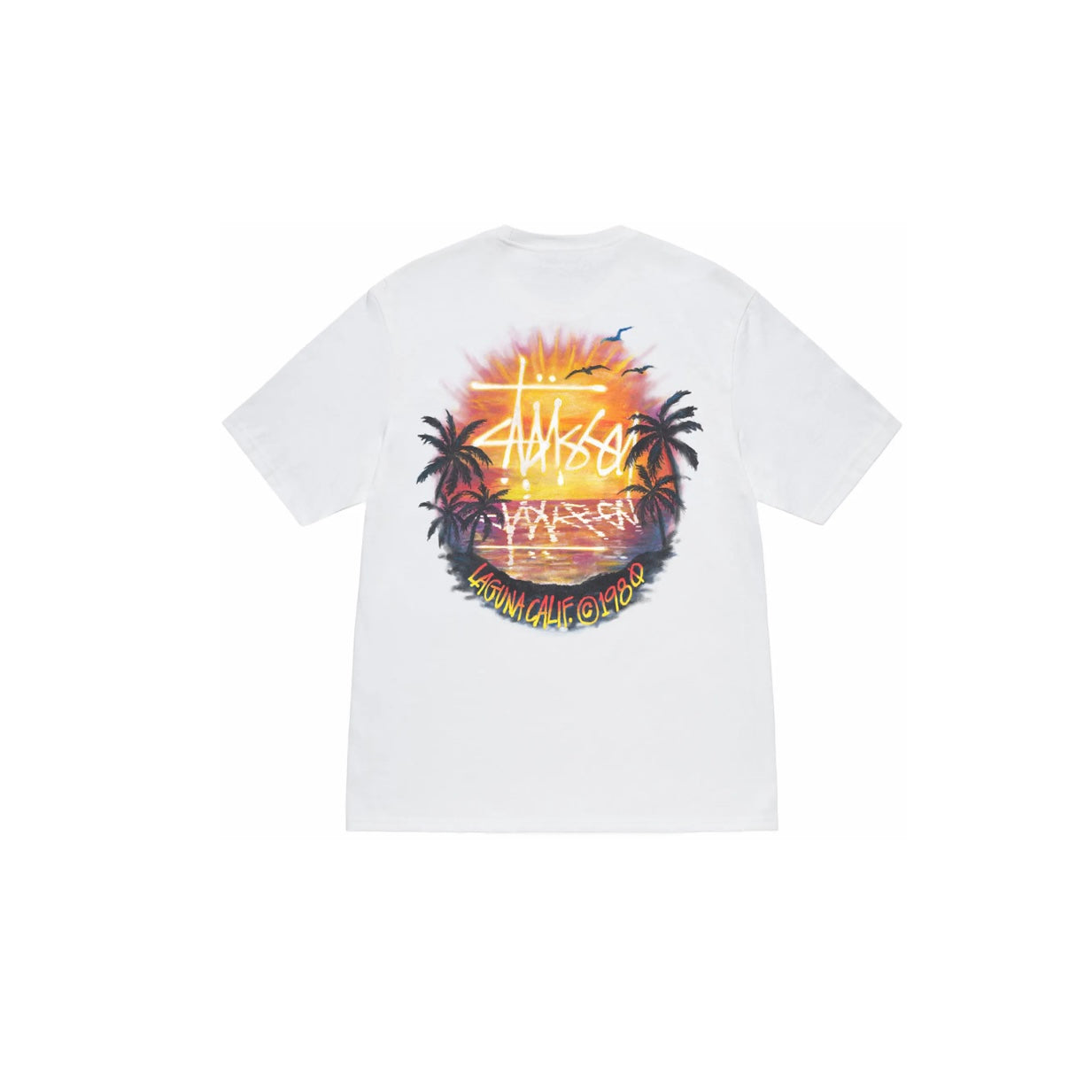 T-shirt Sunset Palms coloris Blanc
