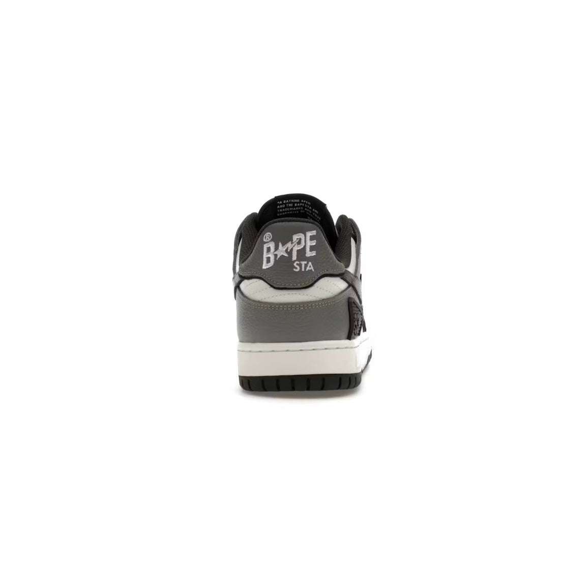 Sneakers Ape Sta Basses Sk8 en cuir coloris Noir et Gris