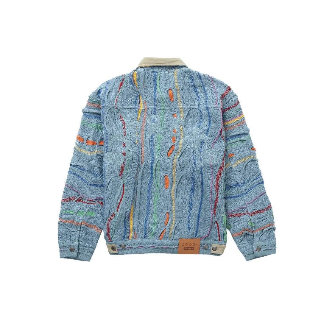 Veste Trucker bleu à motifs (M) - REIMÉ