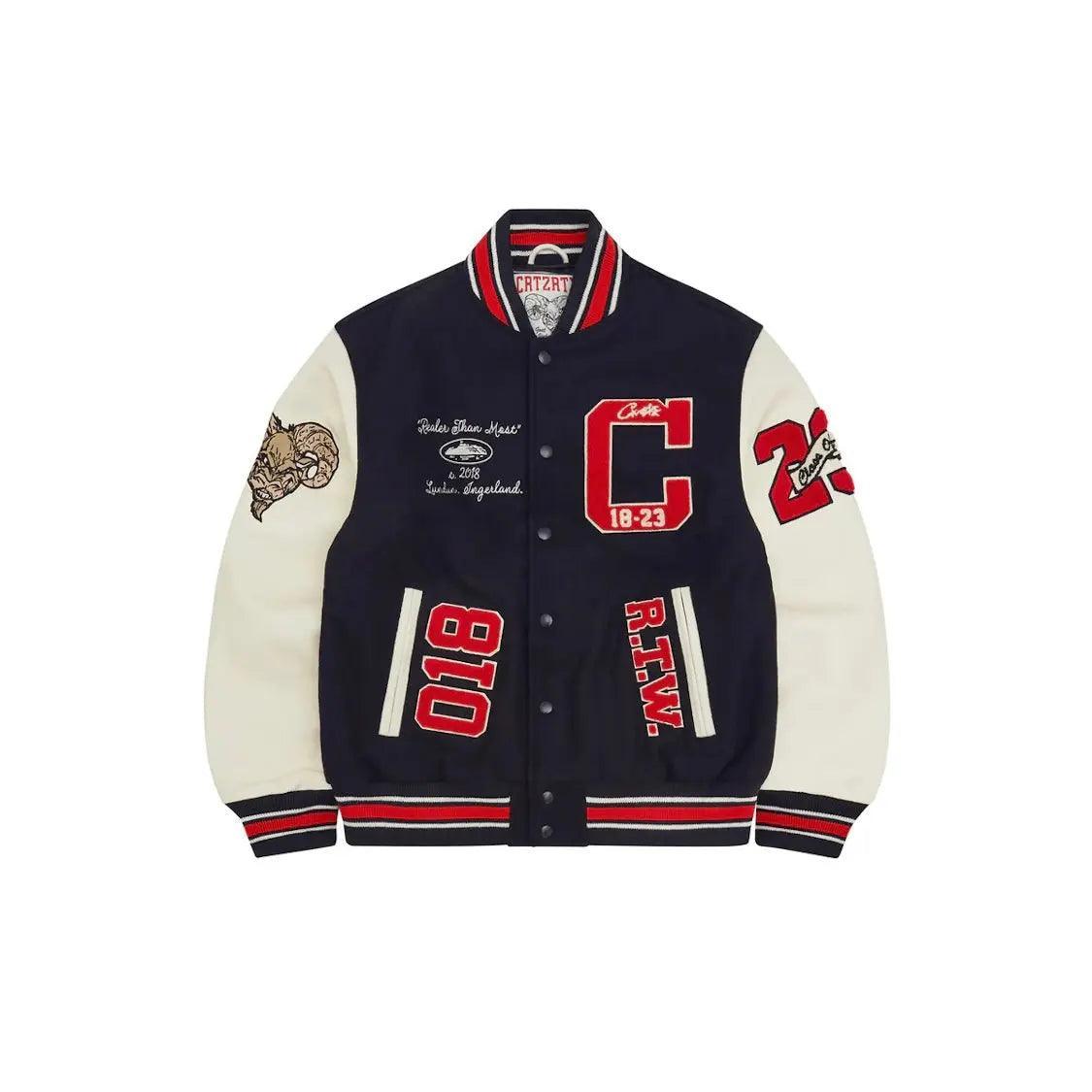 Veste Goat Varsity Jacket coloris bleu marine - REIMÉ