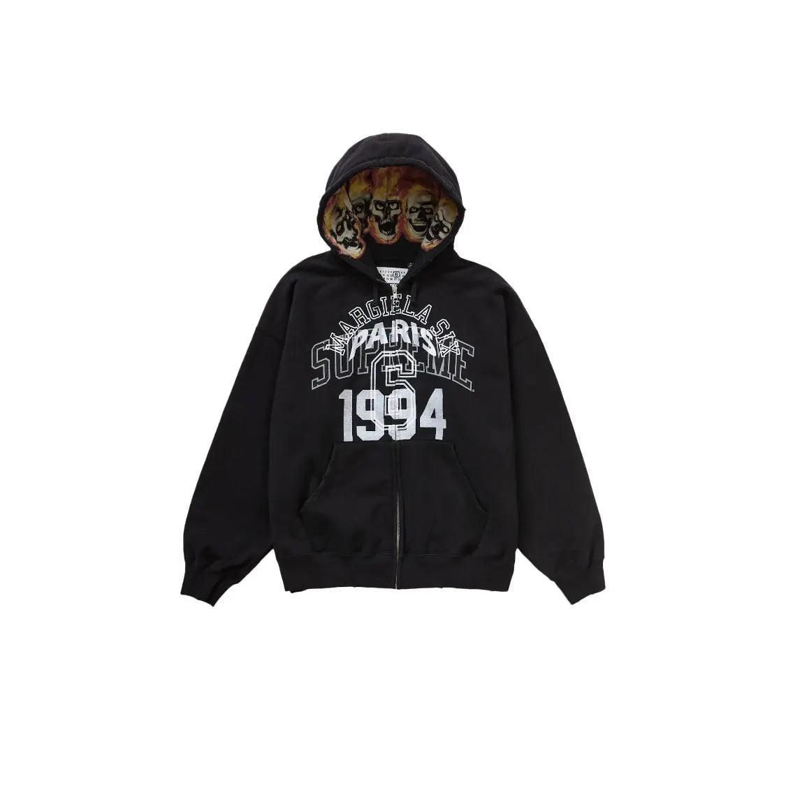 Veste Zip Up MM6 Hooded Sweatshirt coloris noir - REIMÉ