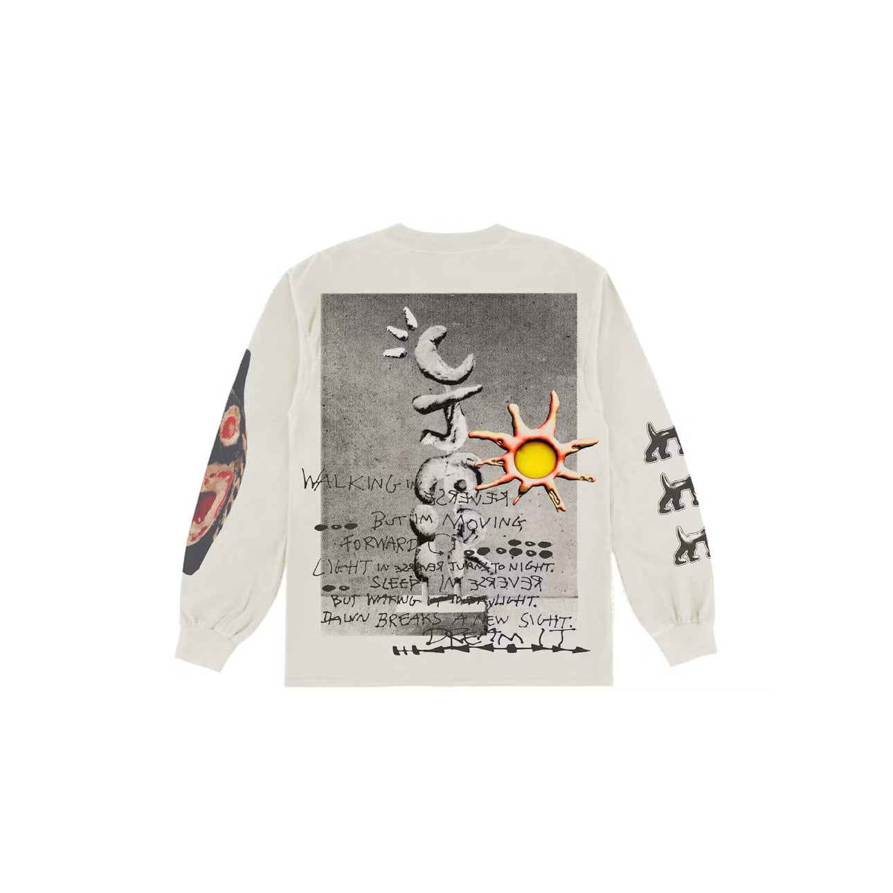 T-shirt Longsleeve Travis Scott Air Records coloris Naturel