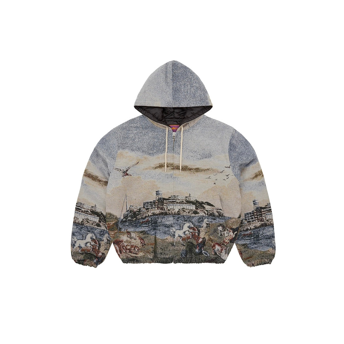 Veste Crtz Alcatraz Narnia Tapisserie Jacket colors Crème et Bleu - REIMÉ