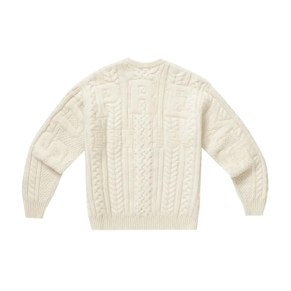 Pull Appliqué câble Knit sweater Ivoire - REIMÉ
