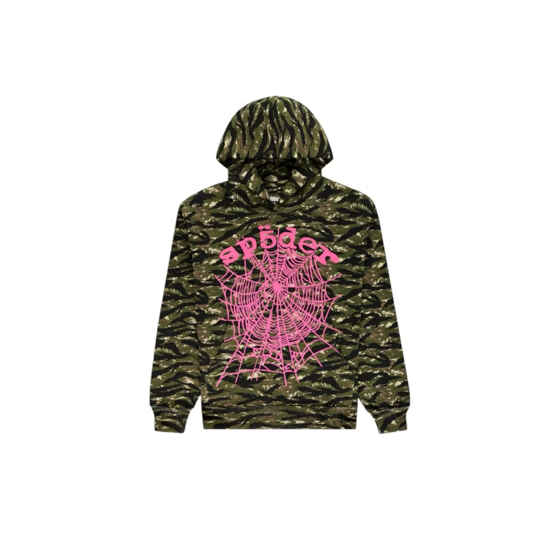 Hoodie Spider OG Web V2 Tiger Camouflage Vert