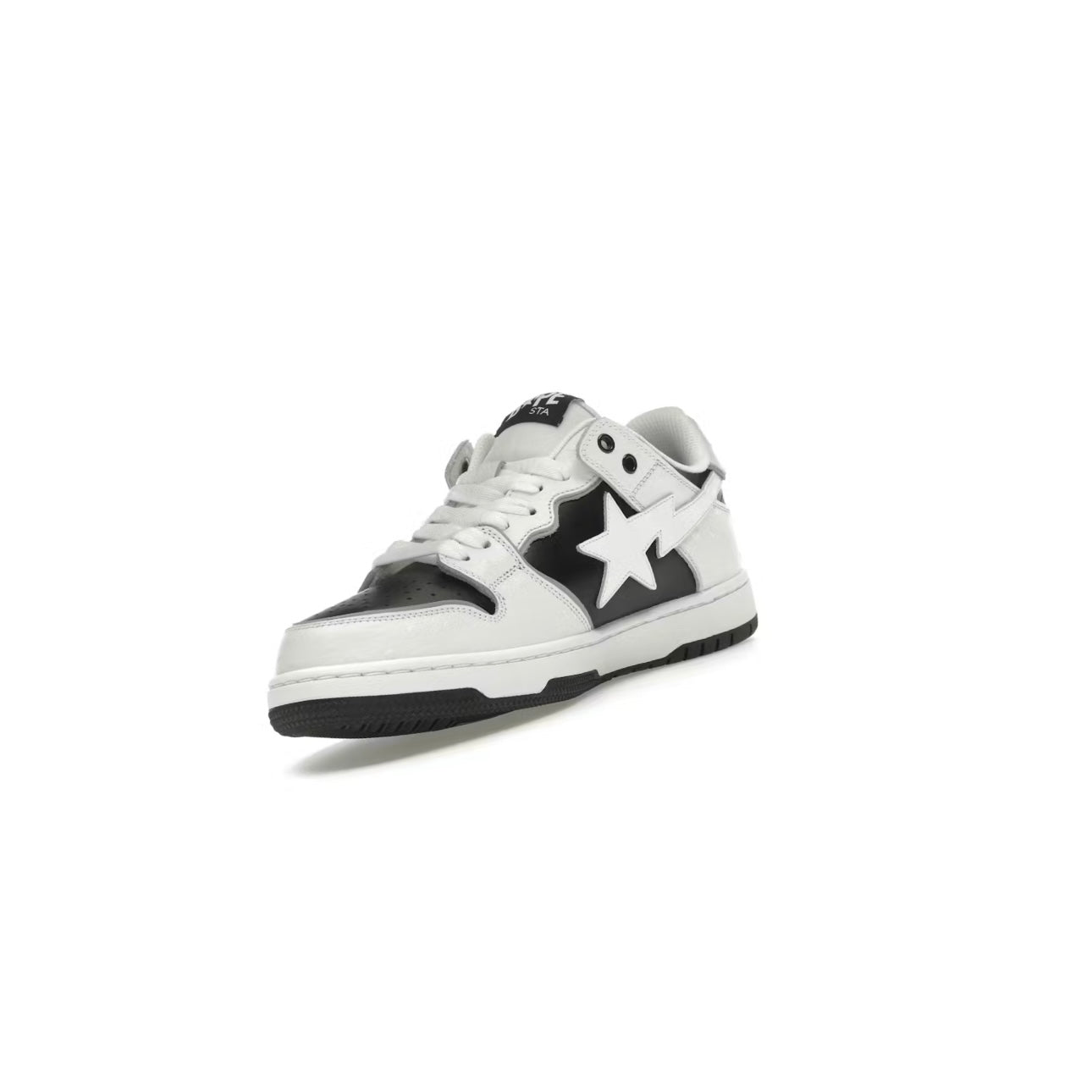 Sneakers Sta Panda cuir verni Noir Blanc