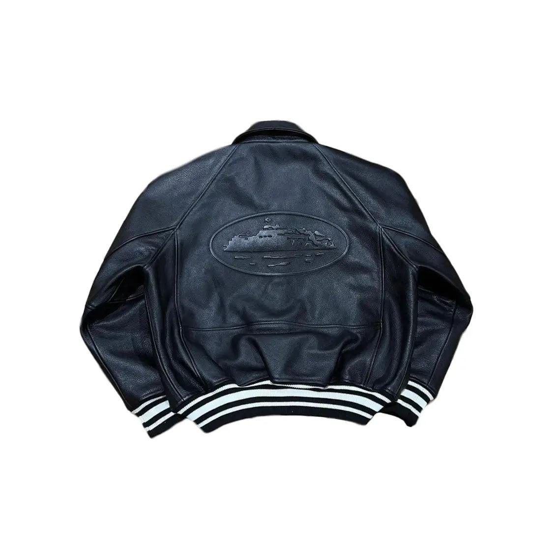 Veste en cuir véritable Leather Jacket Noire - REIMÉ