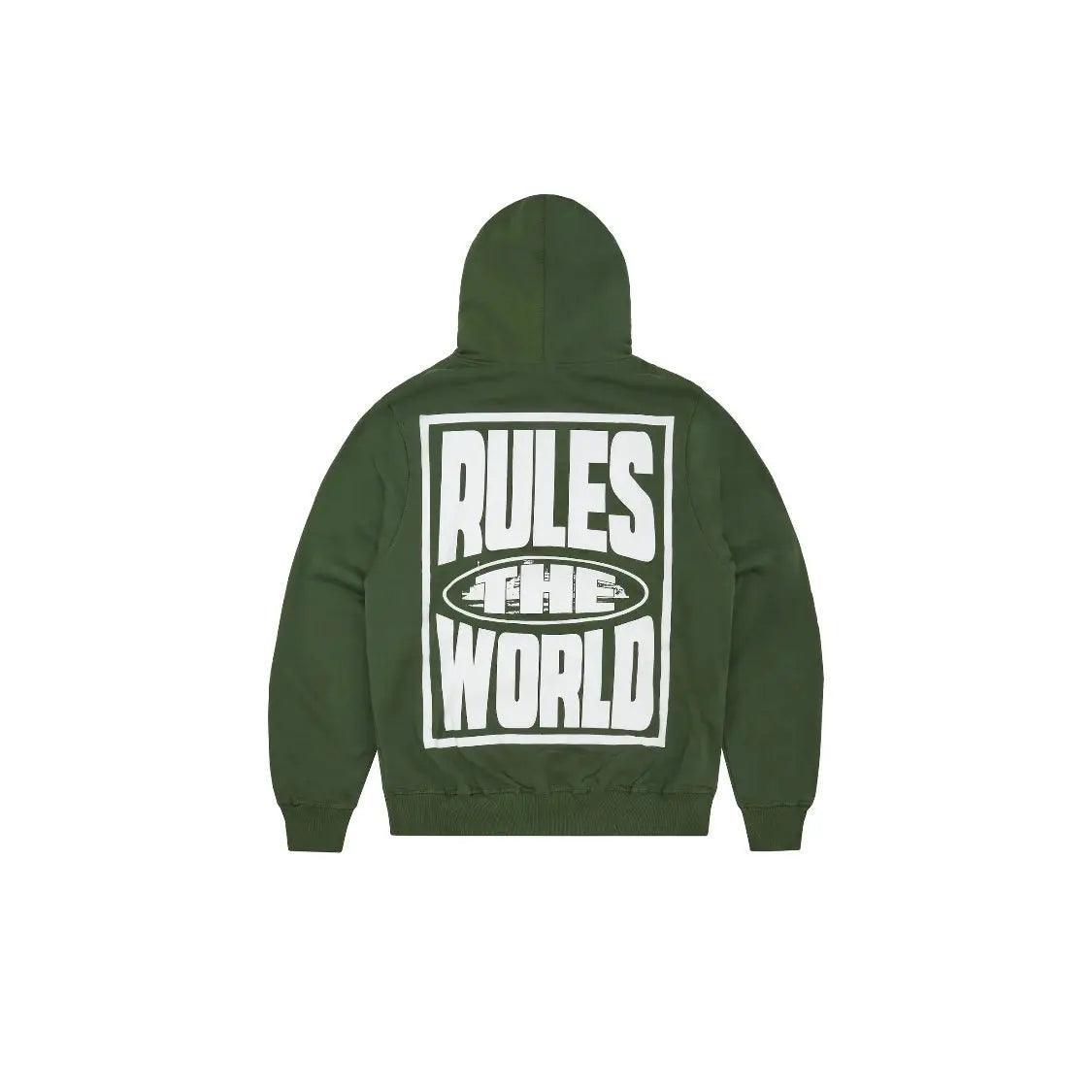 Sweat à Capuche Rules The World coloris vert forêt - REIMÉ