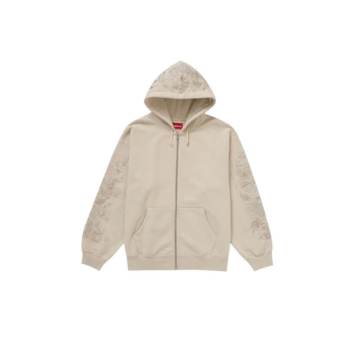 Veste AOI Zipé Hooded Sweat-shirt coloris crème naturel - REIMÉ
